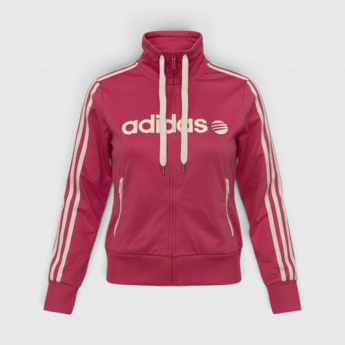 Adidas Neo Retro Spellout Funnel Neck Track Jacket Pink / Pre Owned